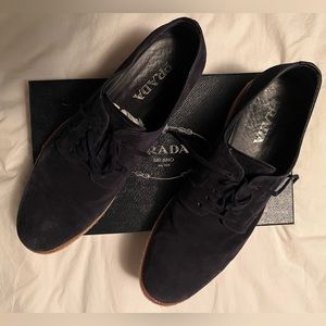 Prada suede shoes with box